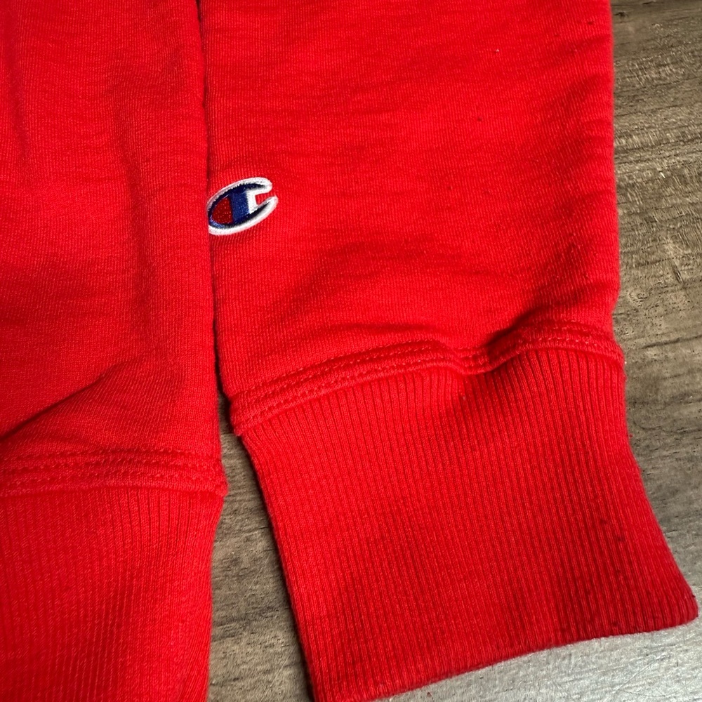 Champion Men’s Long Sleeve Crewneck Sweater Red Medium - Picture 3 of 8